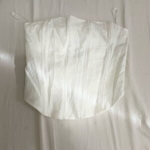 Zara White Floral Corset Size S